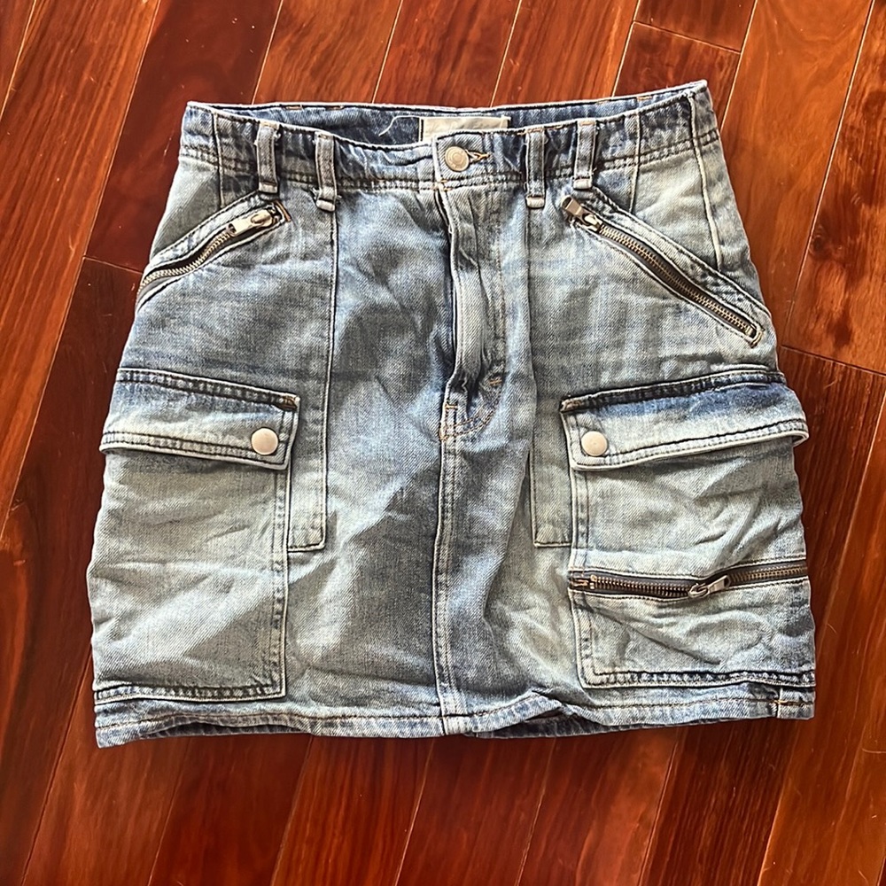 Free people denim skirt